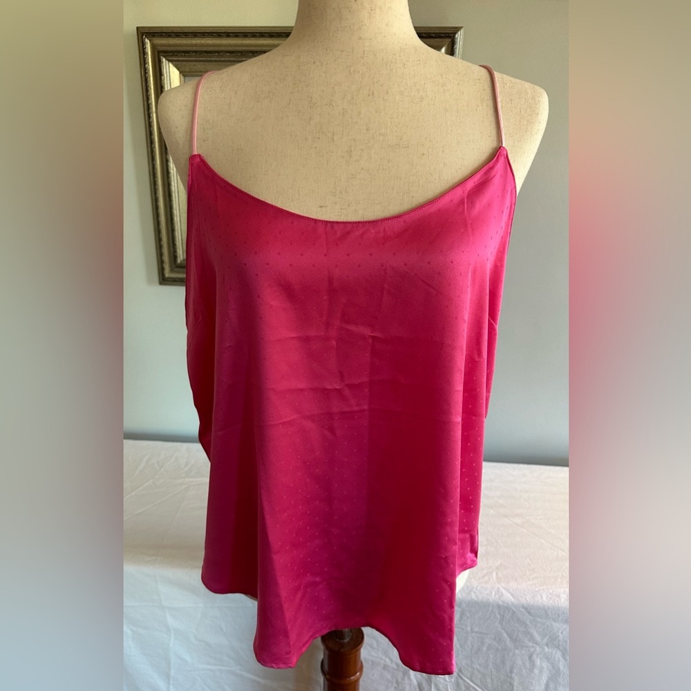 Victoria’s Secret Satin Leopard Jacquard Cami and Hot Pink Top Set SZ XL